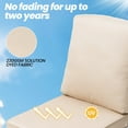 thumbnail image 6 of Pellebant Products Outdoor Deep Seat Cushion for Patio Furniture, 22" x 21", 3.5 Inch 30D Foam, Patio Chair Cushions with Waterproof, Fade-Resistant and Removable Covers, for Sofa, Couch, Beige, 6 of 7