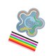 thumbnail image 4 of Tablero de actividades sensoriales, tablero de actividades para niños, tablero sensorial de silicona con diseño de flores, juguete de viaje para avión Flores azules, 4 of 10