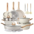 thumbnail image 1 of Juego de ollas y sartenes de 21 piezas, juego de utensilios de cocina antiadherentes con juego de cocina (blanco, 21 piezas), 1 of 5