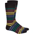thumbnail image 2 of ALFATECH BY ALFANI Mens Black Striped Seamless Dress Crew Socks 7-12, 2 of 3