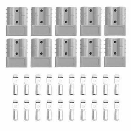 10Pcs for Anderson Style Plug Connectors DC Power Tool 50A 12-24V 6AWG Double Pole with Copper Contact