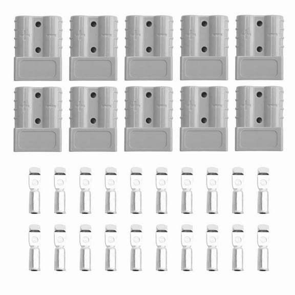 10Pcs for Anderson Style Plug Connectors DC Power Tool 50A 12-24V 6AWG Double Pole with Copper Contact