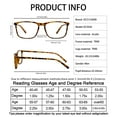 thumbnail image 6 of OCCI CHIARI Men's Reading Glasses 1.5 Square Readers 1.0 1.25 1.5 1.75 2.0 2.25 2.5 2.75 3.0 3.5 4.0 5.0 6.0(Tortoise 1.50)with Acrylic Lens, 6 of 6