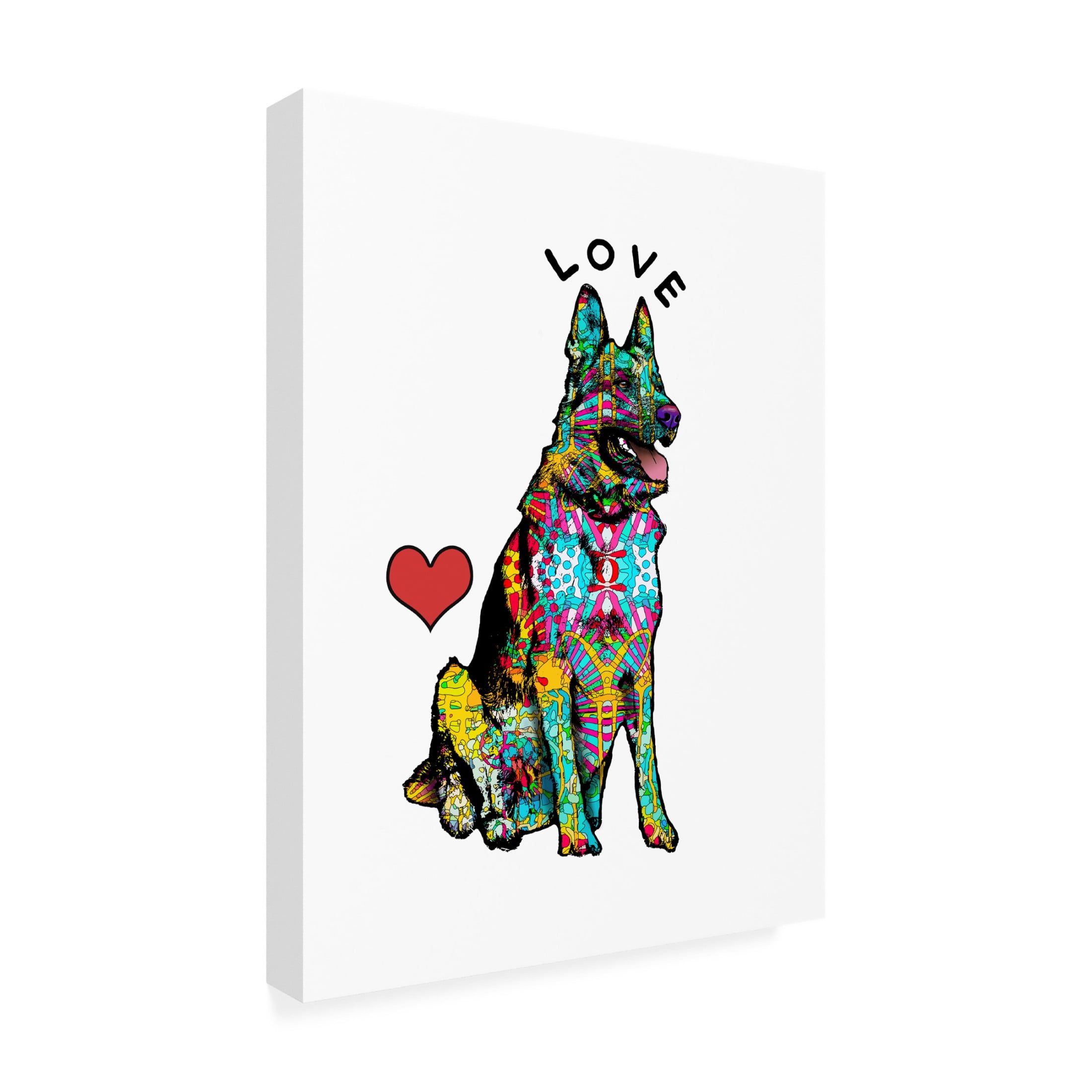 Canvas Wall Art - Dean Russo 'Love Shepherd' Wall Art for Living Room, Bedroom, or Office Décor by Trademark Fine Art - 18 x 24 Inches