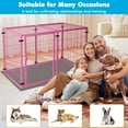 thumbnail image 5 of Wdmiya Large Dog Crate, 57 Inch Metal Kennel for Medium and Small Dogs, Safe Indoor & Outdoor XL Big Puppy Bottomless Cage with Comfort Mat, Pet Playpen Yard, Dog Fence Playpen, Pink, 5 of 7