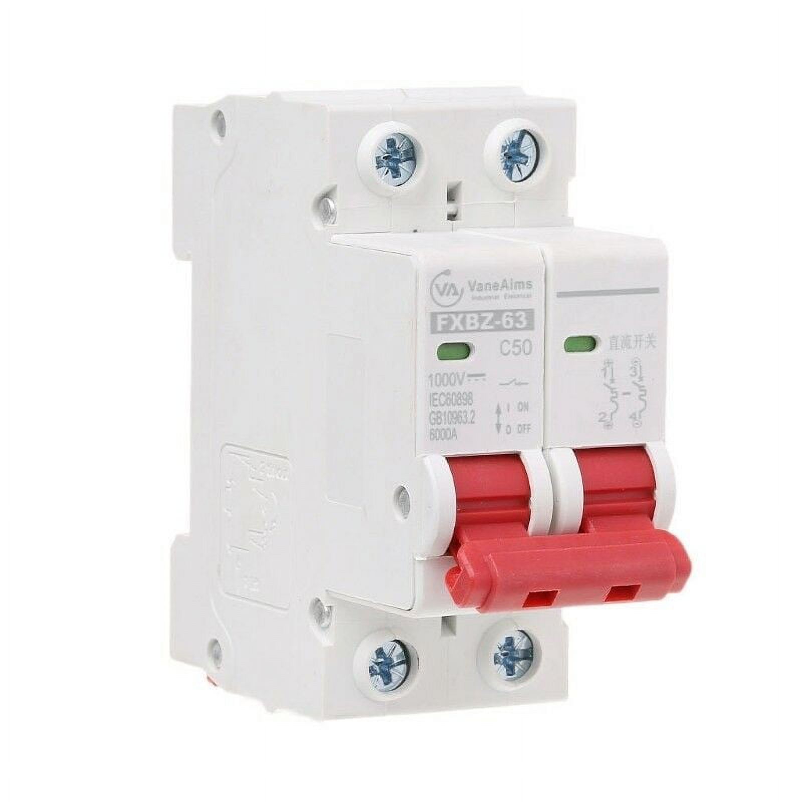2P DC1000V Solar Miniature Circuit Breaker 10A/16A/32A/50A/63A DC Photovoltaic MCB