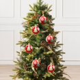 thumbnail image 5 of Clearance!Taotanxi Painted Clear Balls Christmas Balls 6Pcs 2.65 Inches(About 6 Cm) Christmas Tree Decoration Decorations For Christmas Tree Holiday Wreath Decoration Decorations Red, 5 of 6