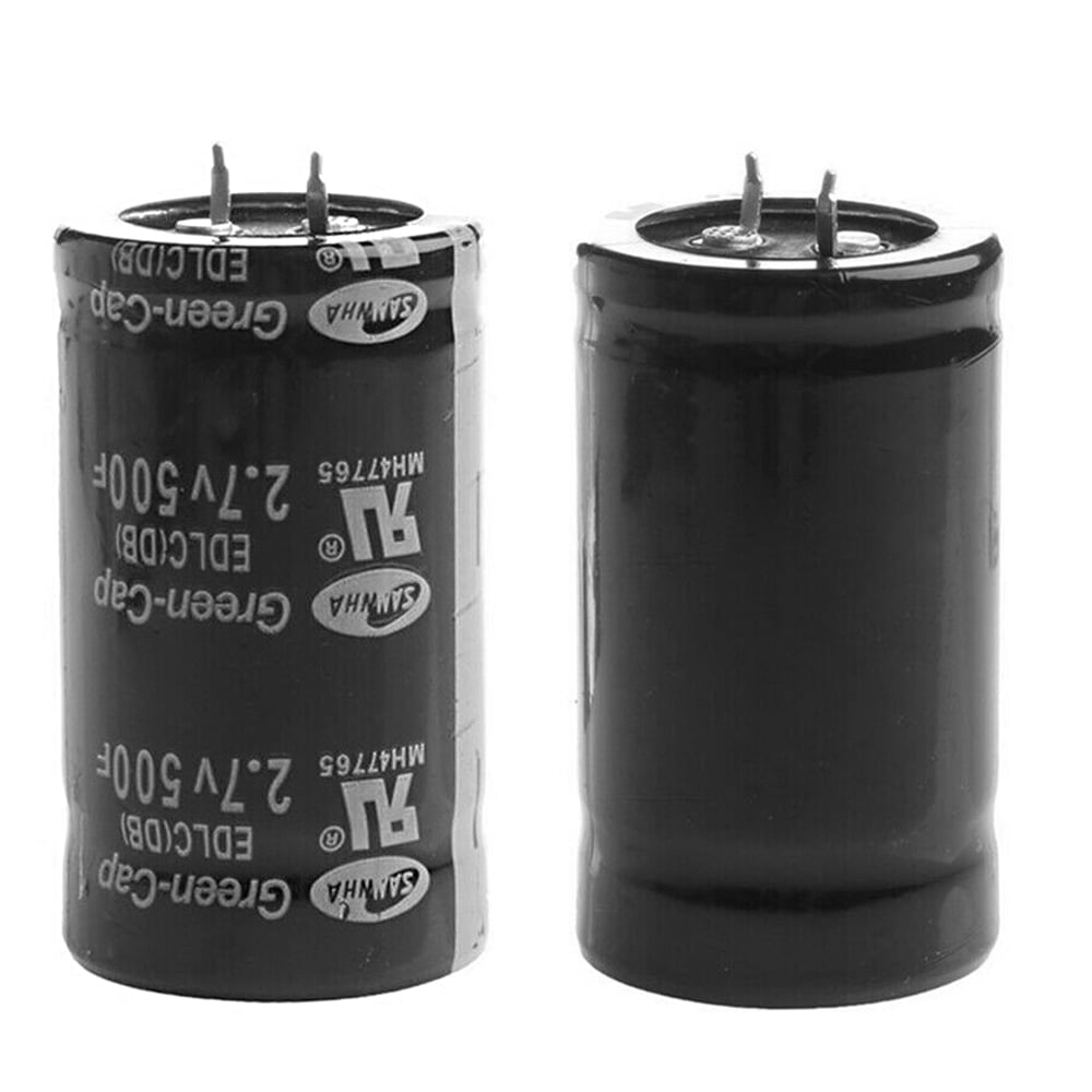 AU 1Pcs Super Cylinder Capacitor 2.7V 500F Ultra Capacitor Farad 35mm*60mm Black 
