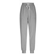 thumbnail image 4 of SRZYMJ Casual Corduroy Jogger Pants for Women Loose Elastic Waist Stretch Comfy Business Lounge Trousers with Pockets, 4 of 7