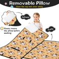 thumbnail image 3 of Cow and Heart Yellow Pattern Toddler Nap Mat with Pillow & Blanket, Soft Sleeping Mat for Preschool Daycare Travel Sleepovers, 3 of 6