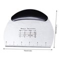 thumbnail image 3 of Stainless Steel Pastry Scraper Flour Scraper Dough Scraper Dough Steel Dough Chopper Pastry Dough Slicer Chopper with Scale Kitchen Baking Tool, Black, 3 of 8