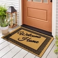 thumbnail image 2 of Welcome Mat, Yamaziot 24"x36" Coir Door Mat for Inside Outside, Outdoor Non Slip Utility Front Doormat Entryway Rug, Dirt Trapper, All-Season, Brown, 2 of 8