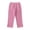 Pink, variant on LIaqionyy Girls Cotton Linen Capri Pants Elastic Waist Casual Loose Summer Vacation Cropped Pant with Pockets