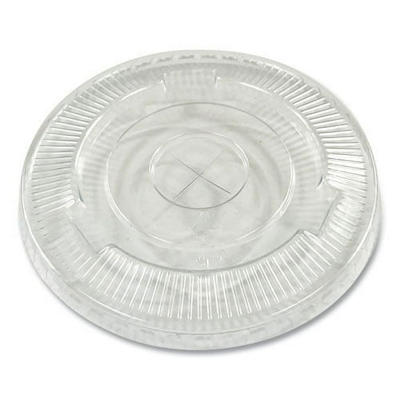 Crystal-Clear Cold Cup Straw-Slot Lids, Fits 9 oz Squat/12 oz PET Cups, 1,000/Carton | Bundle of 5 Cartons