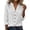 White, variant on Women's Long Sleeve Shirt, Small V Neck Button Up Cardigan Style with Chest Pocket, Casual Loose Fit Blouse for Daily Wear, Office Outfits and Spring Summer Essential Wardrobe-Black