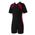 thumbnail image 3 of Zaldita Kids Boys Girls Rush Guard Swimsuits One Piece Bathing Suit Swimming Costume Athletic Red XL, 3 of 5