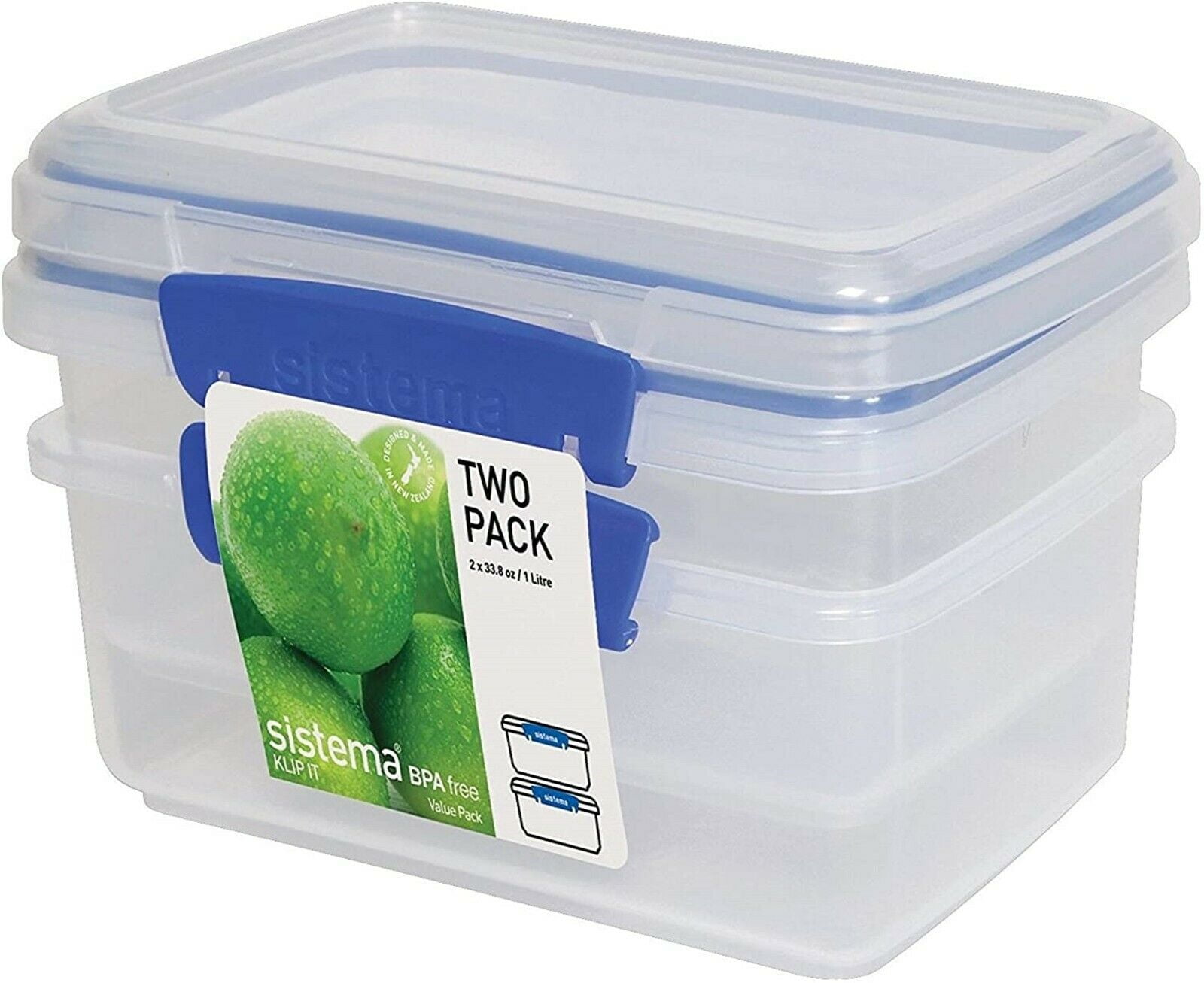 Sistema KLIP IT Rectangular Collection Food Storage Container, 33.8 oz