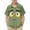 Army Green A, variant on Boys Short Sleeve Button Down Shirt with Funny Winking Face Graphic, Yellow Kids Playful Print Polo, Stretch Casual Top,Size 5 T