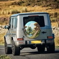thumbnail image 3 of Haiem Spare Tire Cover , Wheel Cover with Cartoon Mushroom House printed, Camper Spare Tire Cover Fit for Jeep Wrangler Rv SUV Truck Travel Trailer-17 inch, 3 of 8