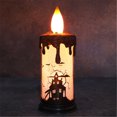 thumbnail image 2 of Floleo Halloween Flickering Flameless Candles ,Battery Operated LED Real Wax Candles With Castle ,Witch ,Bats ,Halloween Home Decoration Gifts, 2 of 4