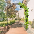 thumbnail image 2 of Kinbor 8' Outdoor Metal Garden Arbor Trellis Various Archway Flowers Climbing Plant Lawn Backyard, Black, 2 of 8