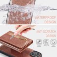 thumbnail image 6 of Tarise 2 in 1 Detachable Wallet Case for iPhone 14, Glitter PU Leather Card Holder Money Pocket Shockproof Kickstand Magnetic Hybrid Slim Phone Back Protective Cover for iPhone 14 6.1 inch, Rosegold, 6 of 11