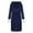Navy, variant on Women Clothes Unisex Winter Women Lengthened Plush Shawl Bathrobe Long Sleeve Robe Hooded Coat