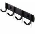 thumbnail image 1 of Perchero de pared, ganchos para abrigos de diseño hechos de acero inoxidable, ganchos macizos para abrigos de baño para dormitorio, oficina, negro (4 ganchos), 1 of 5