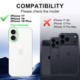thumbnail image 2 of [2 Pack] Hionly Compatible with iPhone 17 Camera Lens Protector - [Not Easy to Break][Strong Adsorption][Case-Friendly] Metal Tempered Glass Rear Camera Screen Cover - White, 2 of 7