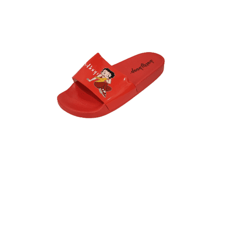 

Betty Boop Adult Women Flip Flop Sandal Thong Slide Wedge (Size 10 Red Boop Slide)