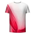 thumbnail image 5 of Penkiiy T Shirts for Men Casual Shorts Sleeves Round Neck Pullover 3D Digital Printing Sports Fitness Blouse Plus Size Tops L Hot Pink, 5 of 5