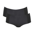 thumbnail image 1 of Sloggi pantalones cortos para mujer, lote de 2 - Pantalones cortos Zero Microfibre 2.0, microfibra, color liso Negro XS (X-Small), 1 of 3