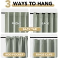 thumbnail image 2 of H.VERSAILTEX Blackout Thermal Insulated Window Curtains Bedroom Darkening Black out Drapes for Living Room Back Tab/Rod Pocket Draperies, 2 Panels, 42" x 84", Light Sage, 2 of 6