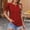 A_ Red, variant on New Summer Arrivals Olyvenn Women's 2025 Summer Short Puff Sleeve Knit Tops Trendy Crewneck Striped Shirts Dressy Casual Blouses Brown M