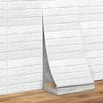 thumbnail image 3 of 3D Peel and Stick Foam Brick Wall Panels – 118.11in / 196.85in / 393.7in, Easy to Clean & Cut, Grid Pattern for Home Decor – Self-Adhesive Wallpaper for Living Room, Kitchen, Bedroom, Office, Dorm, 3 of 11