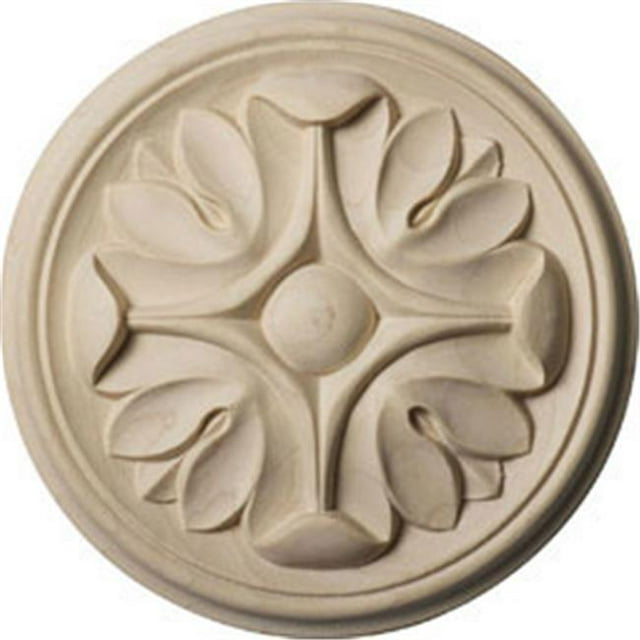 Ekena Millwork ROS04X04RAMA 4.25 in. W x 4.25 in. H x .5 in. P Raymond Rosette- Maple- Architectural Accent