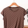 thumbnail image 5 of Loopsun Womens Short Sleeve Pajama Tops Print Round Neck Short Sleeve Thin Loose Loungewear, 5 of 5