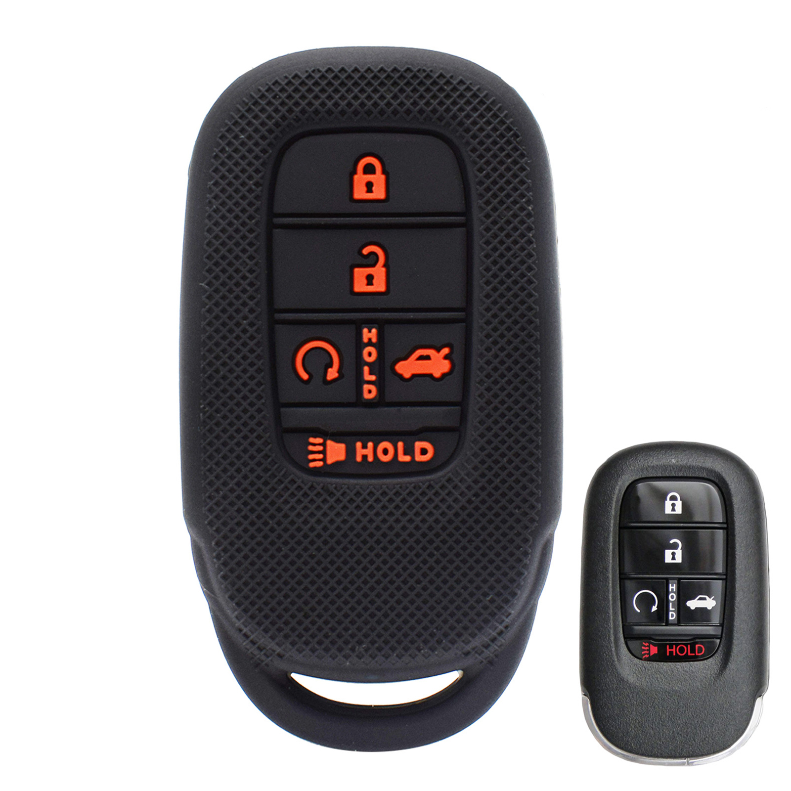 5 Buttons Silicone Remote Key Fob Cover Case Cover For Honda Civic