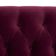 Jennifer Taylor Home La Rosa 84 Victorian Chesterfield Living Room Tufted Sofa Couch, Burgundy Velvet
