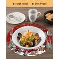thumbnail image 3 of 13 Inch Round Placemats Set of 4, Red Christmas Non Slip Heat Insulation PP Table Mats, Snowman Truck Xmas Tree Ball Snowflake Winter Washable Place Mats for Kitchen Dining Party Table Decor, 3 of 7