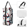 thumbnail image 3 of Goofa Butterfly Printed Toiletry Bag with Handle,Large Capacity Travel Makeup Cosmetic Bag for Women, Carry on Airport Airline Compliant Bag, 3 of 9