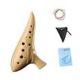 thumbnail image 2 of Bolsa con correa para el cuello de ocarina, recuerdo de fiesta, ligera y moderna, con cancionero para amantes de la música, principiantes y niños. Marrón, 2 of 8