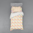 thumbnail image 1 of Ambesonne Geometric Bedding Set 3 Pcs, Pastel Circular Motifs, Twin XL, Multicolor, 1 of 3