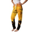 thumbnail image 4 of Womens Halloween Pants Pumpkin Graphic Jogger Trousers Stretch Waist Cuffed Ankle Casual Indoor Outdoor Bottoms Purple 3XL, 4 of 5