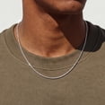 thumbnail image 3 of ChainsProMax 2mm Men Necklace Box Chain 14K Gold Plated Stainless Steel Chain Necklace Gift for Dad Father Son, 3 of 7