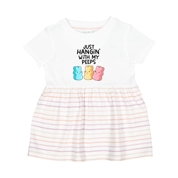 Inktastic Easter Just Hangin' with My Peeps Girls Baby Dress