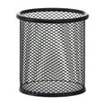thumbnail image 1 of fastboy Mesh Metal Pen Holder Pot Smooth Edge Fashion Table Container Eraser Ruler Caddy Desk Stationery Holders Organizer Office Round/Black, 1 of 5