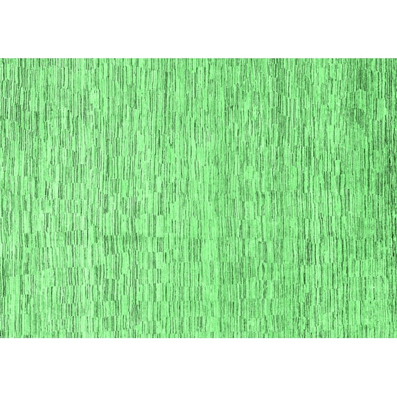 Ahgly Company Indoor Rectangle Abstract Emerald Green Modern Area Rugs, 2' x 3'