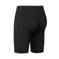 thumbnail image 3 of Women's Short Yoga Side Pockets High Waist Gym Fitness Workout Running Shorts, 3 of 7