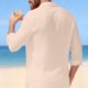thumbnail image 5 of Camisas de Manga Larga con Botón de Solapa para Hombre de Ajuste Suelto Top de Moda de Bolsillo de Cardigan para el Verano, 5 of 9